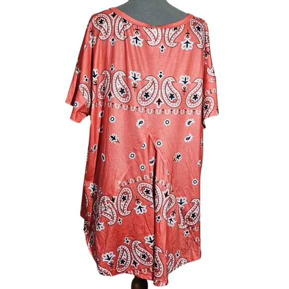 Pasley Print Short Sleeve Top Size Large - Picture 2 of 4